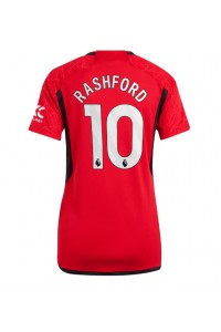 Fotbalové Dres Manchester United Marcus Rashford #10 Dámské Domácí Oblečení 2023-24 Krátký Rukáv